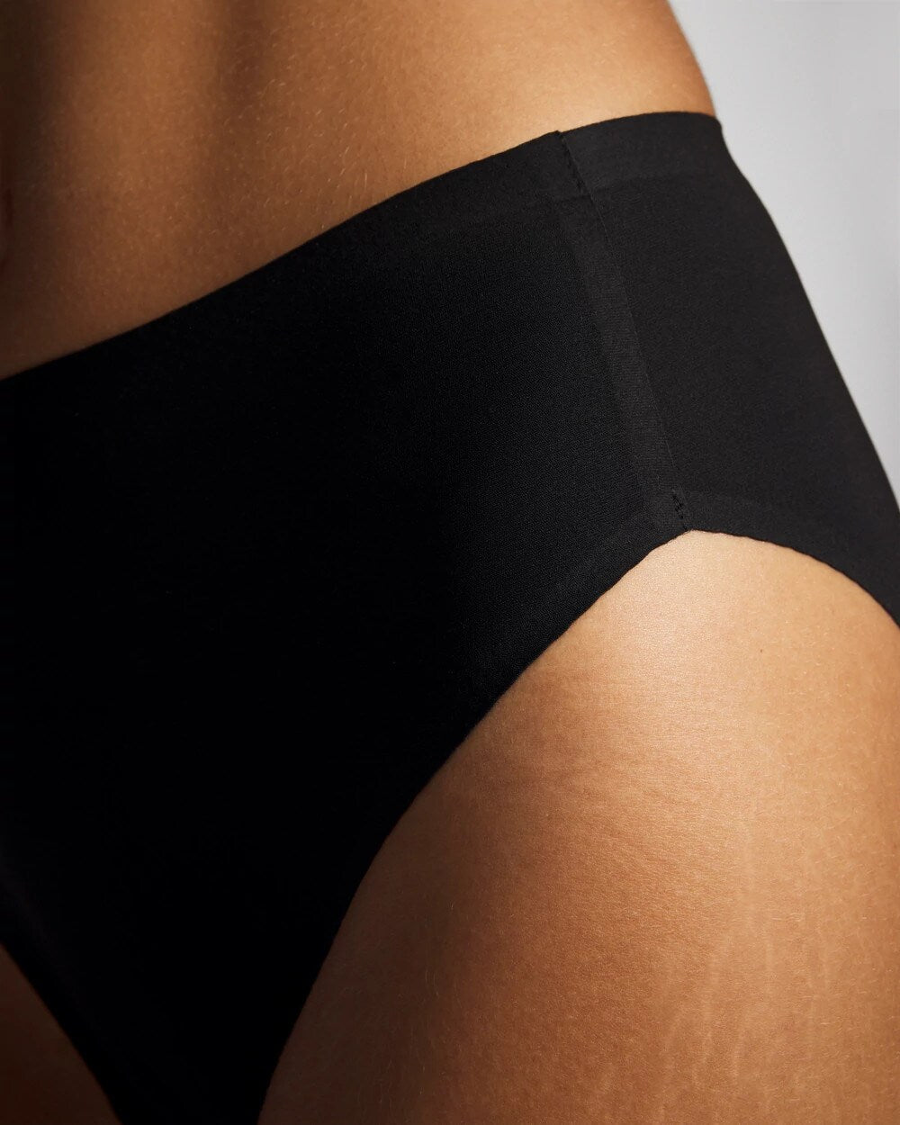 BLACK - Soft Stretch High Leg Panty