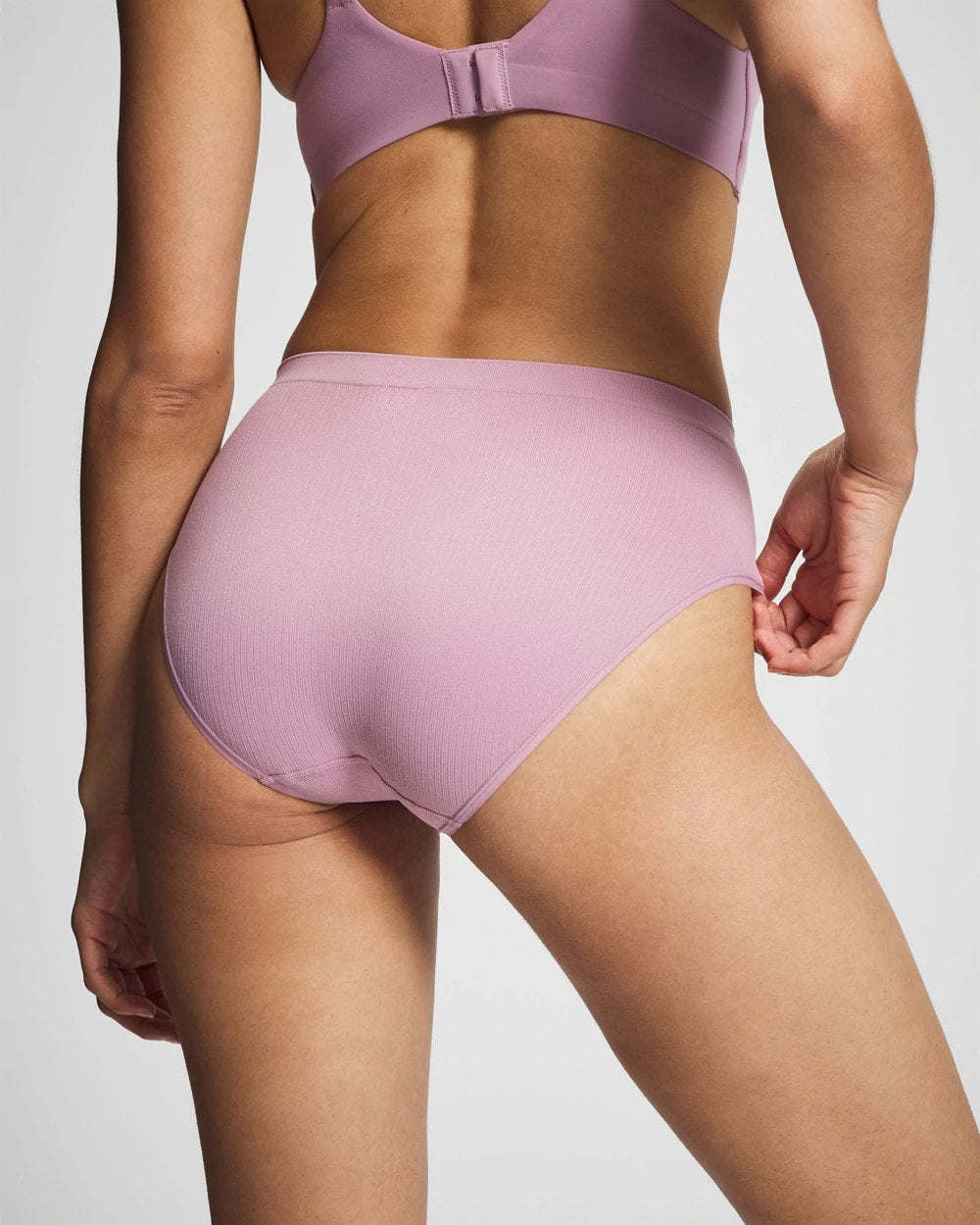 LILAC WINE - Seamless Rib High-Leg Panty