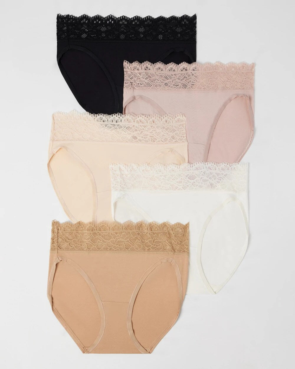 BASIC MULTI PACK - High-Leg Panty with Super Soft Enchanting Lace 5 pack