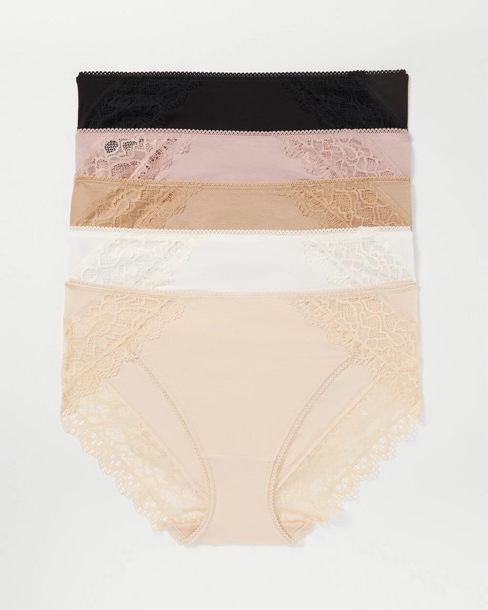BASIC MULTI PACK - Lace High-Leg 5 Pack