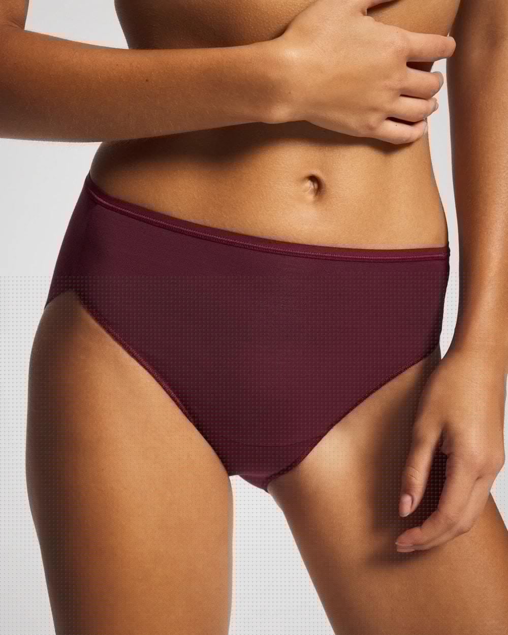 VELVET PLUM - Cotton High Leg Panty