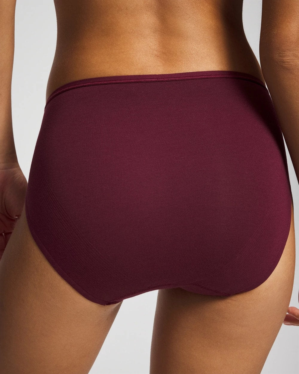 VELVET PLUM - Cotton High Leg Panty
