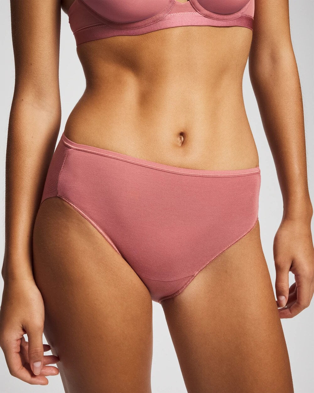 CLAY ROSE - Cotton High Leg Panty