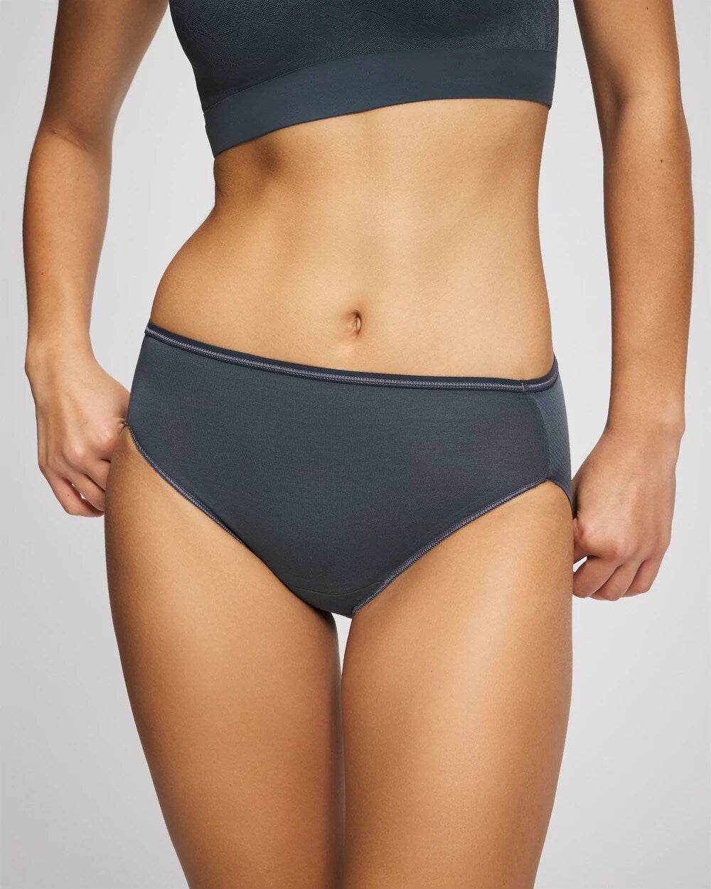 PETROL - Cotton High Leg Panty