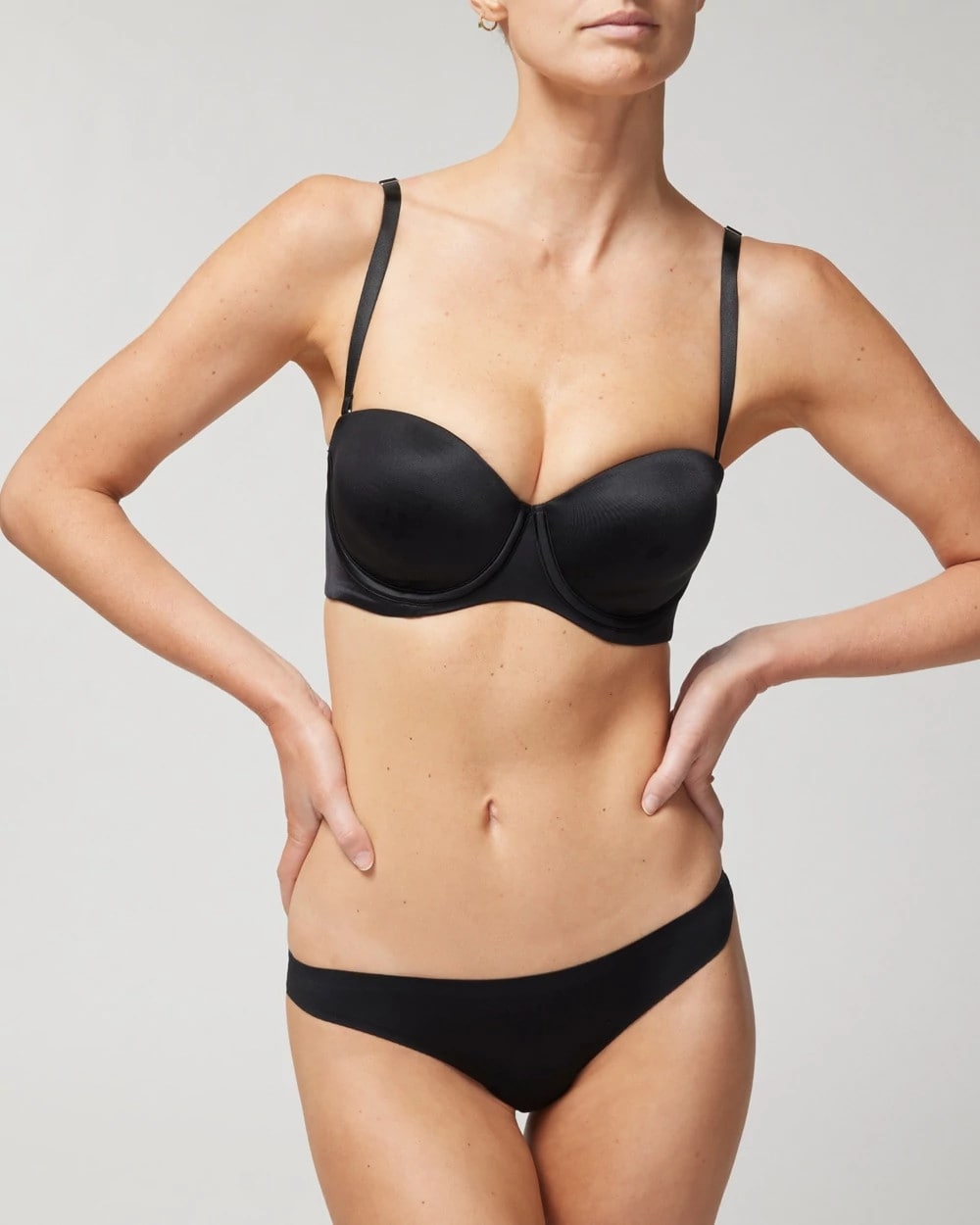 BLACK - Soft Stretch Thong Panty