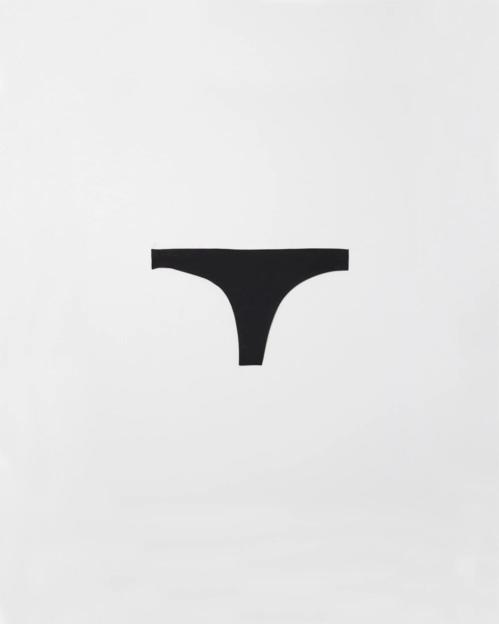 BLACK - Soft Stretch Thong Panty
