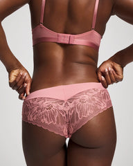 ANTIQUE PINK - Cheeky Hipster Panty with Lace Back