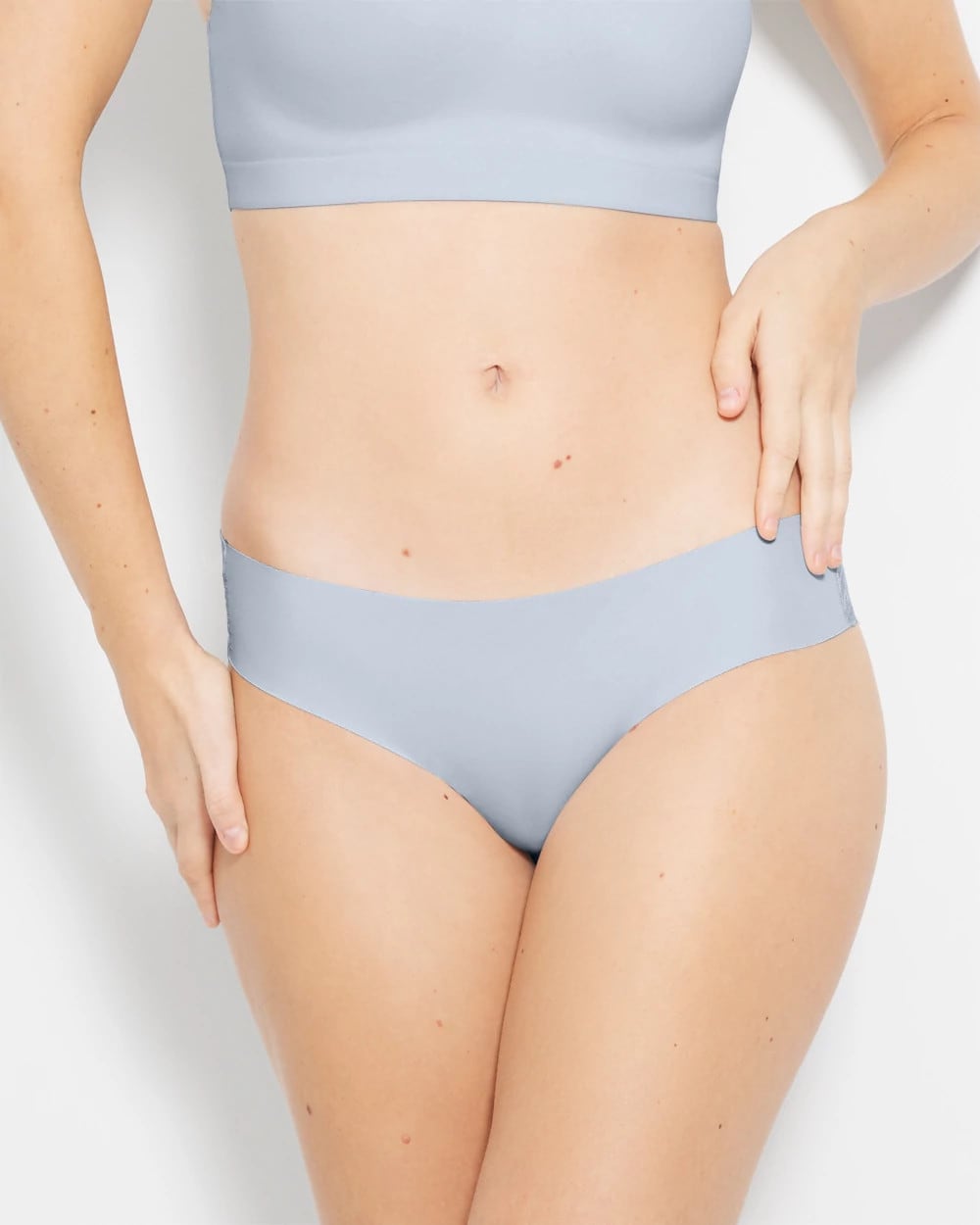 BLUE MIST - Cheeky Hipster Panty with Lace Back