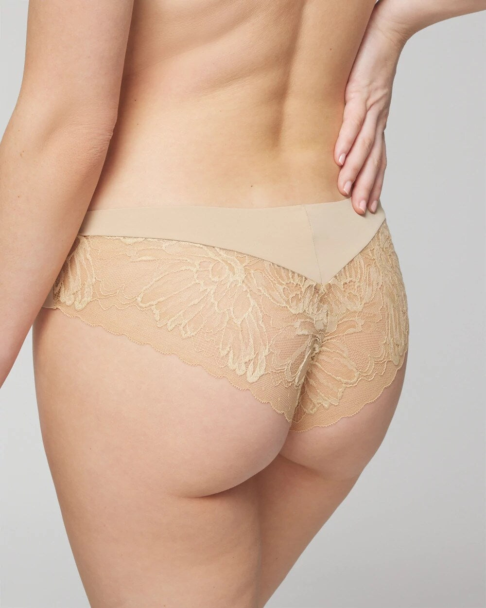 WARM AMBER - Cheeky Hipster Panty with Lace Back