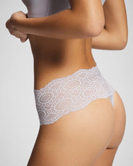 BLUE OPAL - Crochet Lace High-Waist Thong Panty