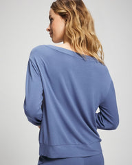 SUNDOWN BLUE - Long-Sleeve Pajama Top