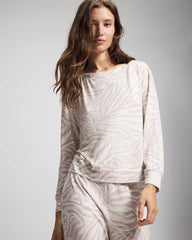 ZEBRA ZEN GRAY GLASS - Long-Sleeve Pajama Top