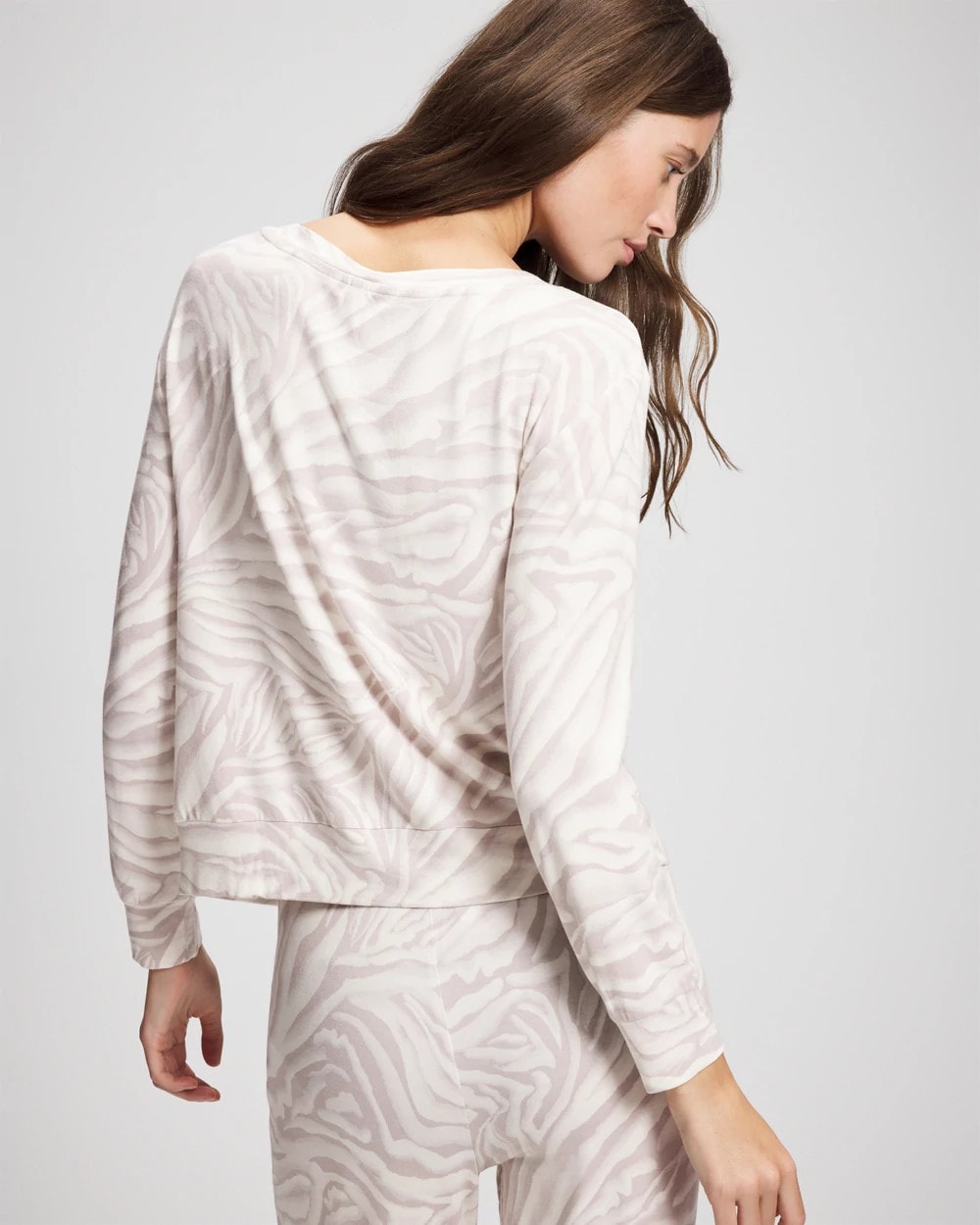 ZEBRA ZEN GRAY GLASS - Long-Sleeve Pajama Top
