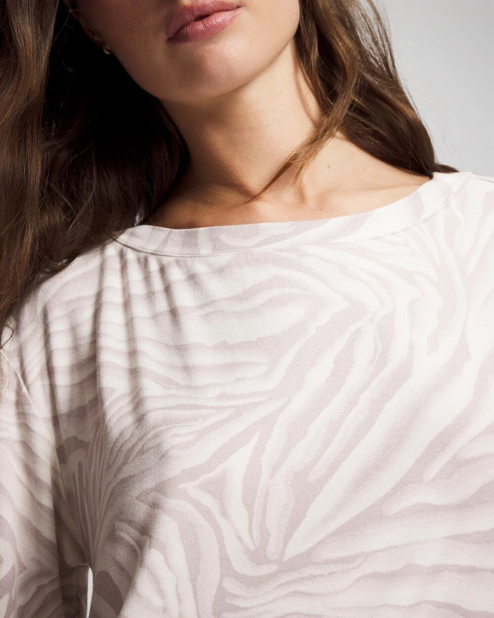ZEBRA ZEN GRAY GLASS - Long-Sleeve Pajama Top