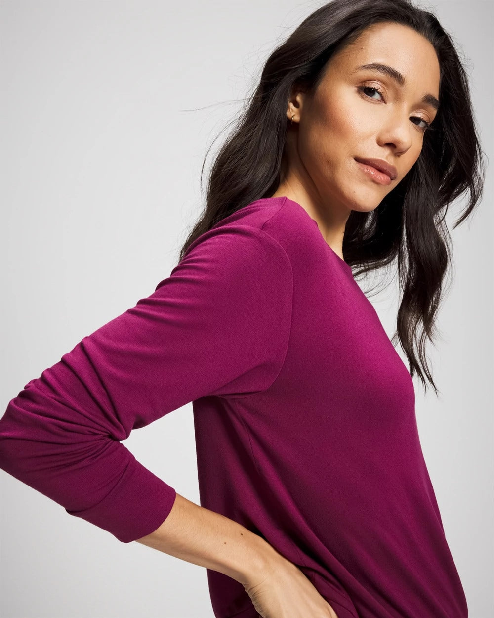 POMEGRANATE WINE - Long-Sleeve Pajama Top