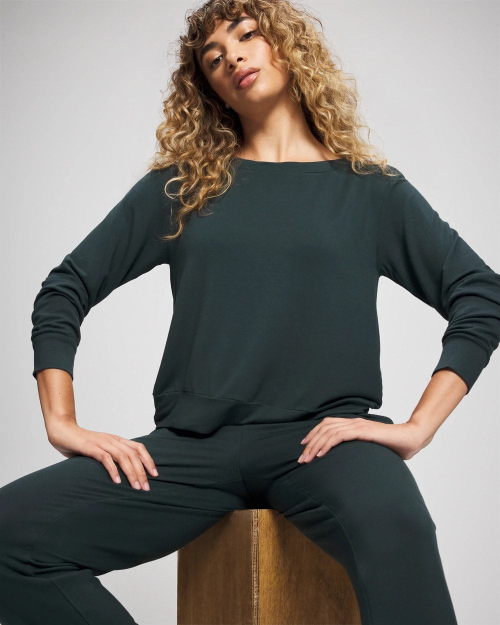 GREEN JOLIE - Long-Sleeve Pajama Top