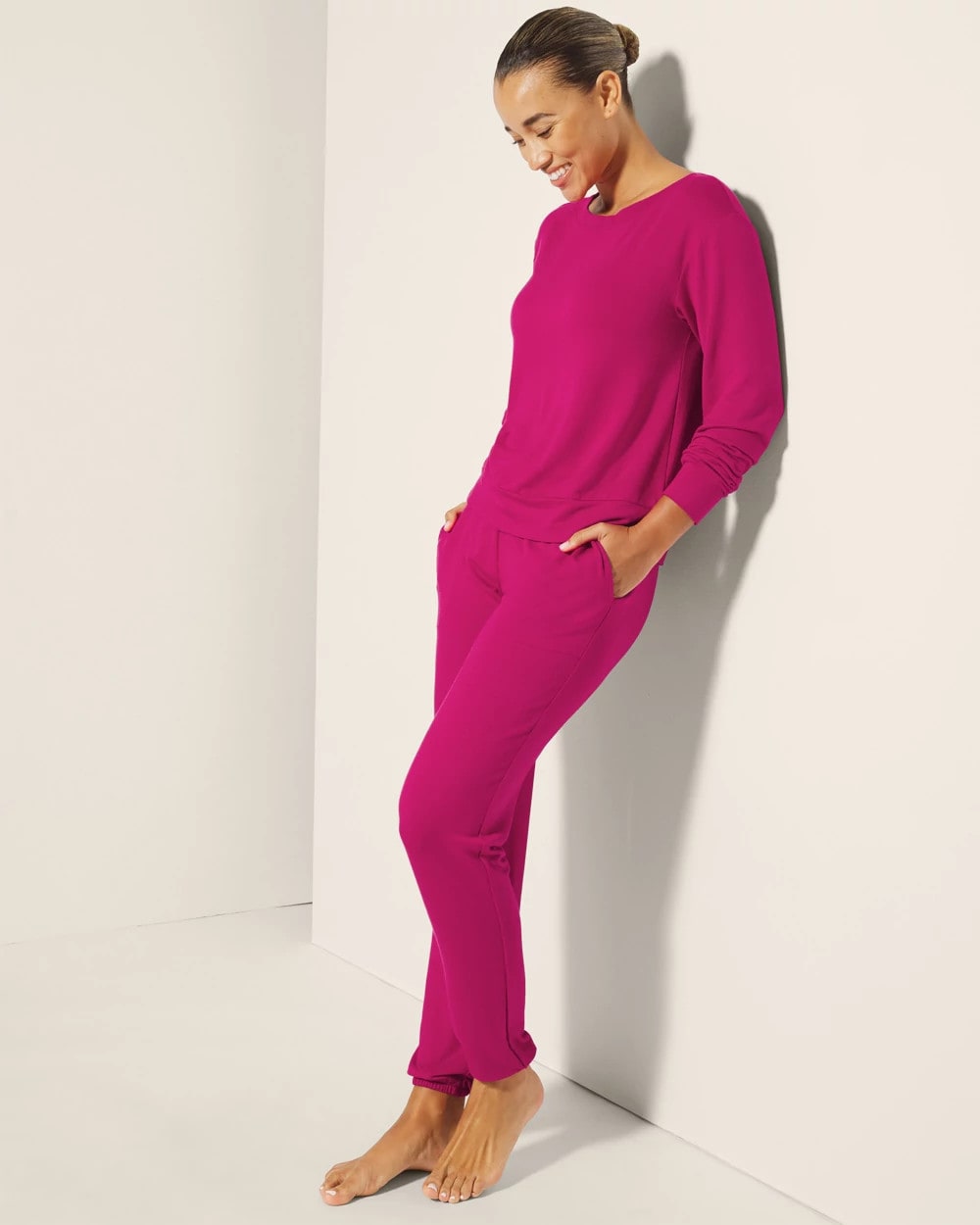 PINK COSMO - Long-Sleeve Pajama Top