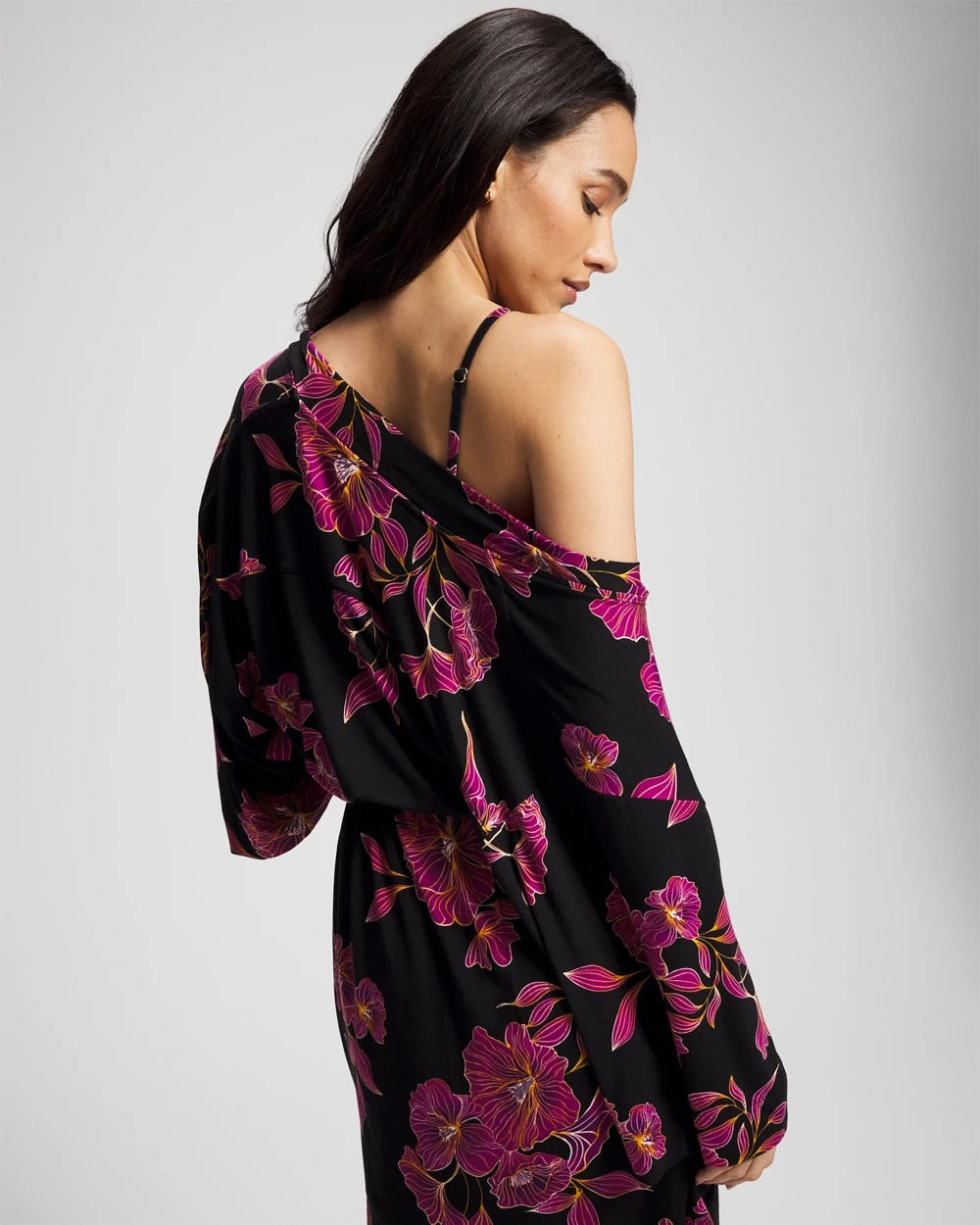 GILDED BLOOMS MAGENTA - Short Robe