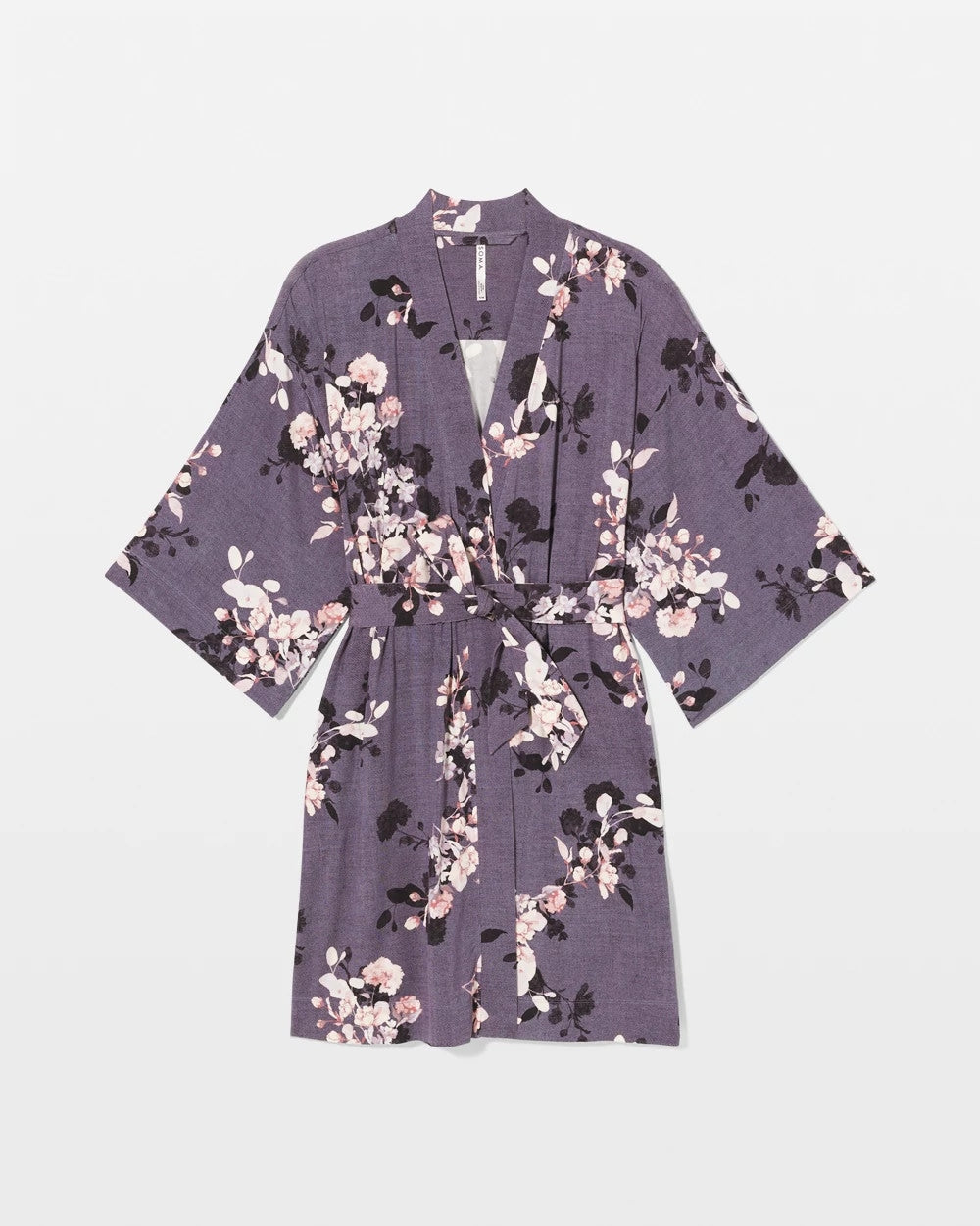 FLORAL DREAMS GRAY - Short Robe