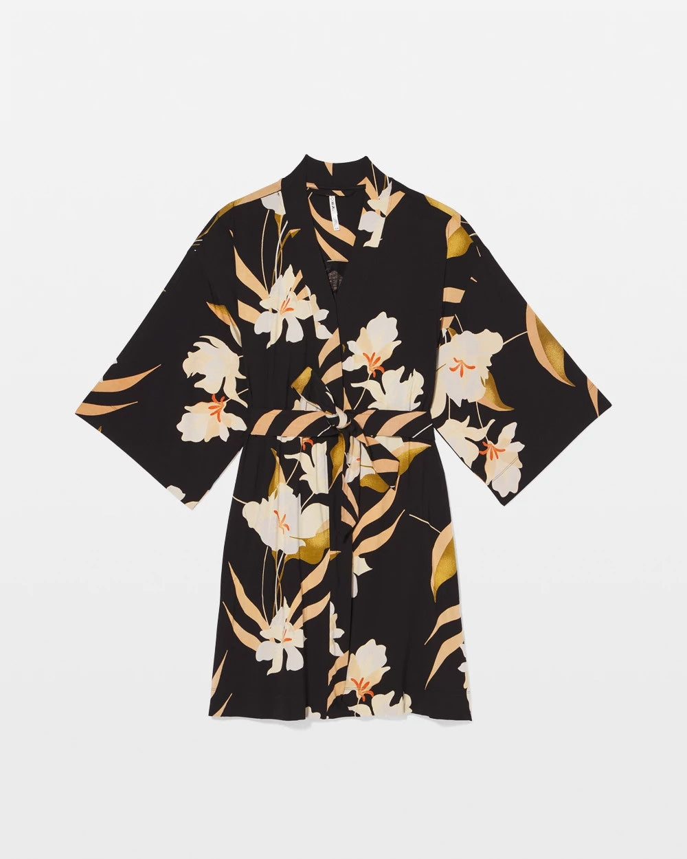MYSTIC BLOOMS BLACK MID - Short Robe