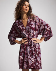 PAISLEY SPLENDOR PLUM - Short Robe