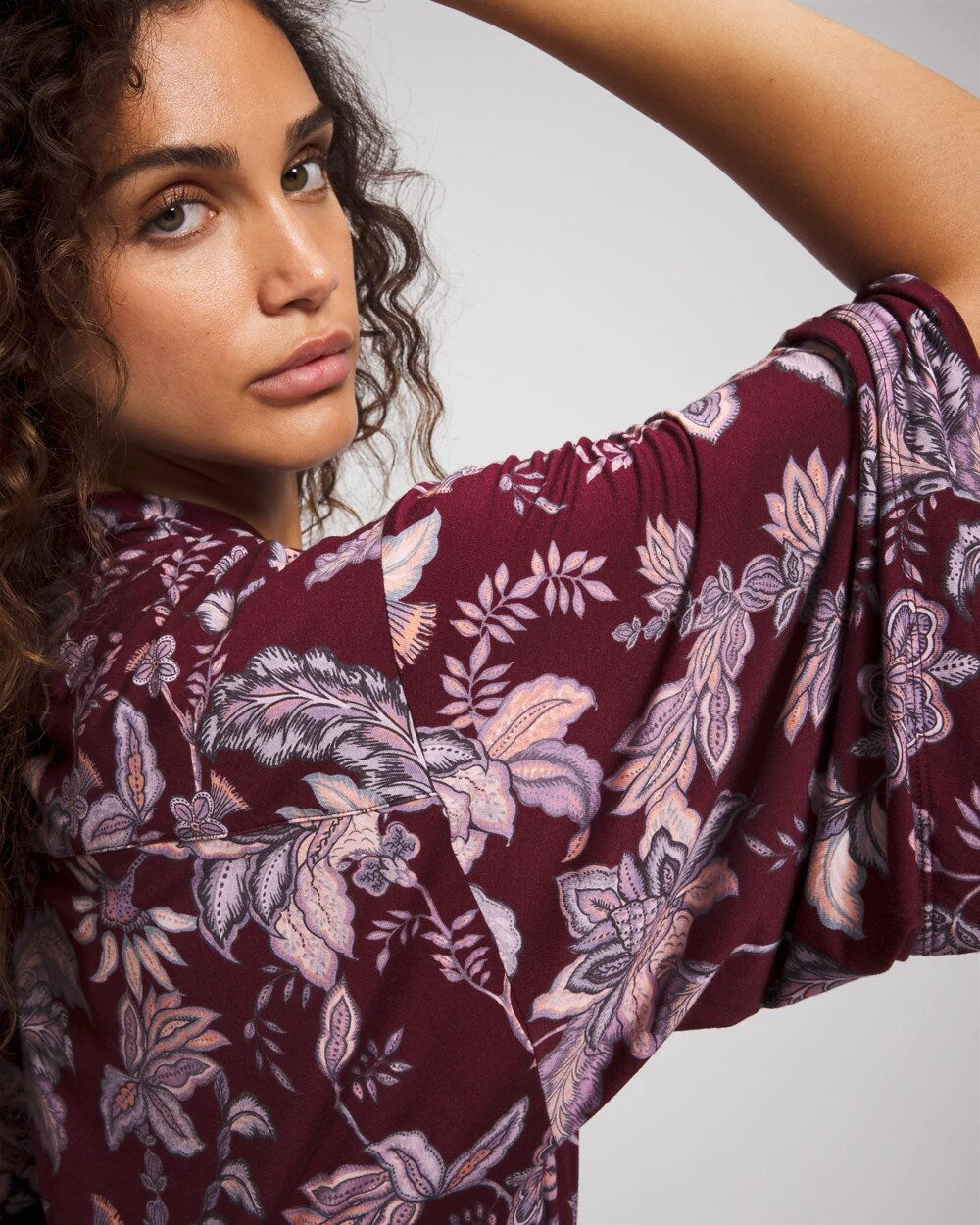 PAISLEY SPLENDOR PLUM - Short Robe