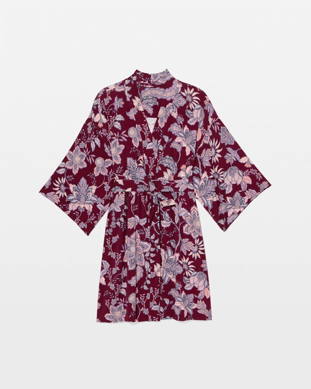 PAISLEY SPLENDOR PLUM - Short Robe