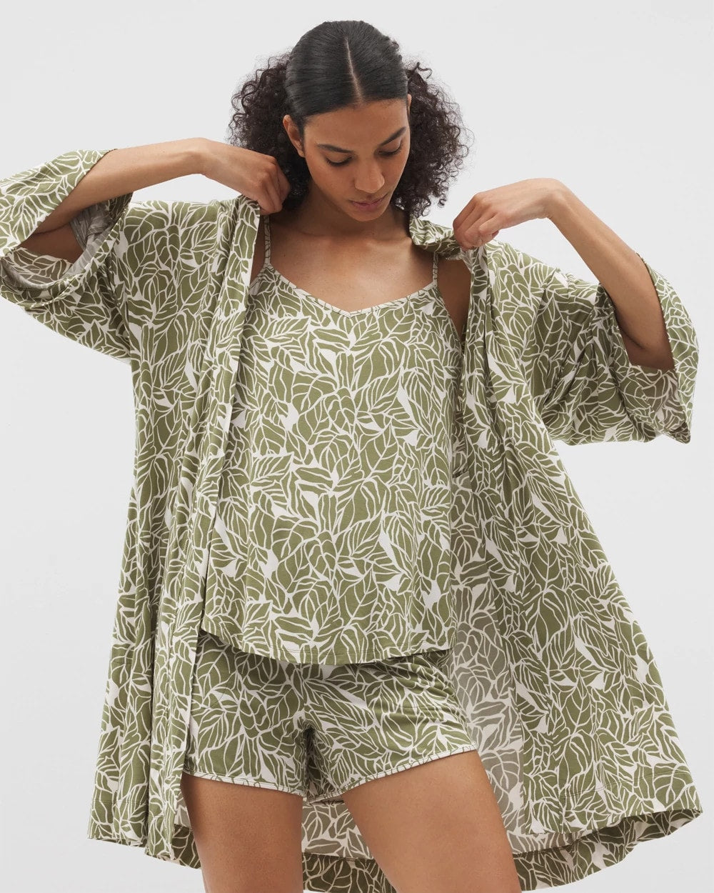 PALMTASTIC VETIVER/CHAMP - Short Robe