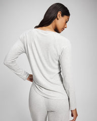 HEATHER FROST - Pointelle Long Sleeve Pajama Top