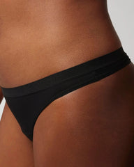 BLACK - Cotton Thong Panty