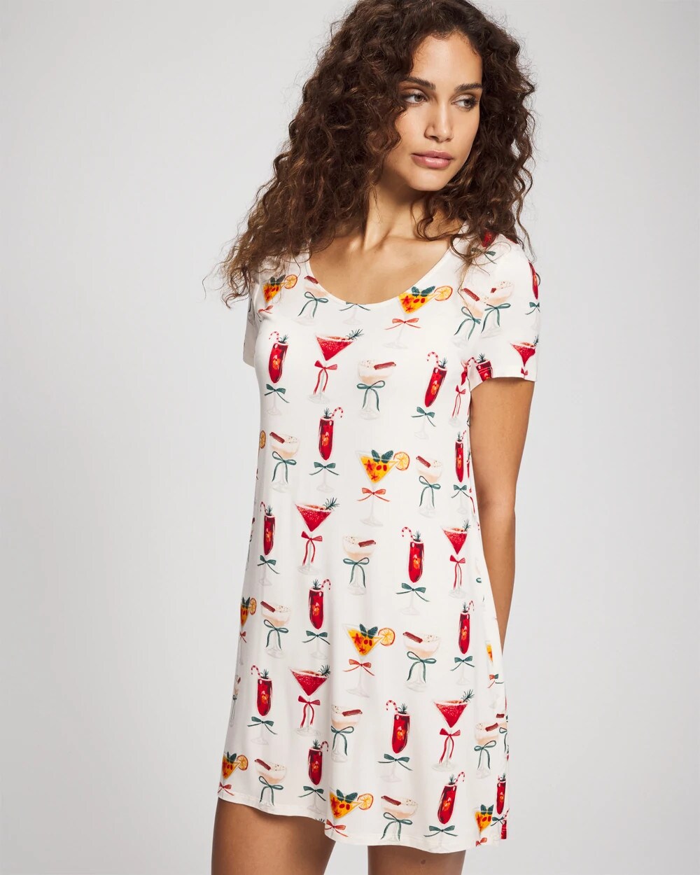 MERRY MIXES CHAMP - Short Sleeve Scoop Neck Sleepshirt