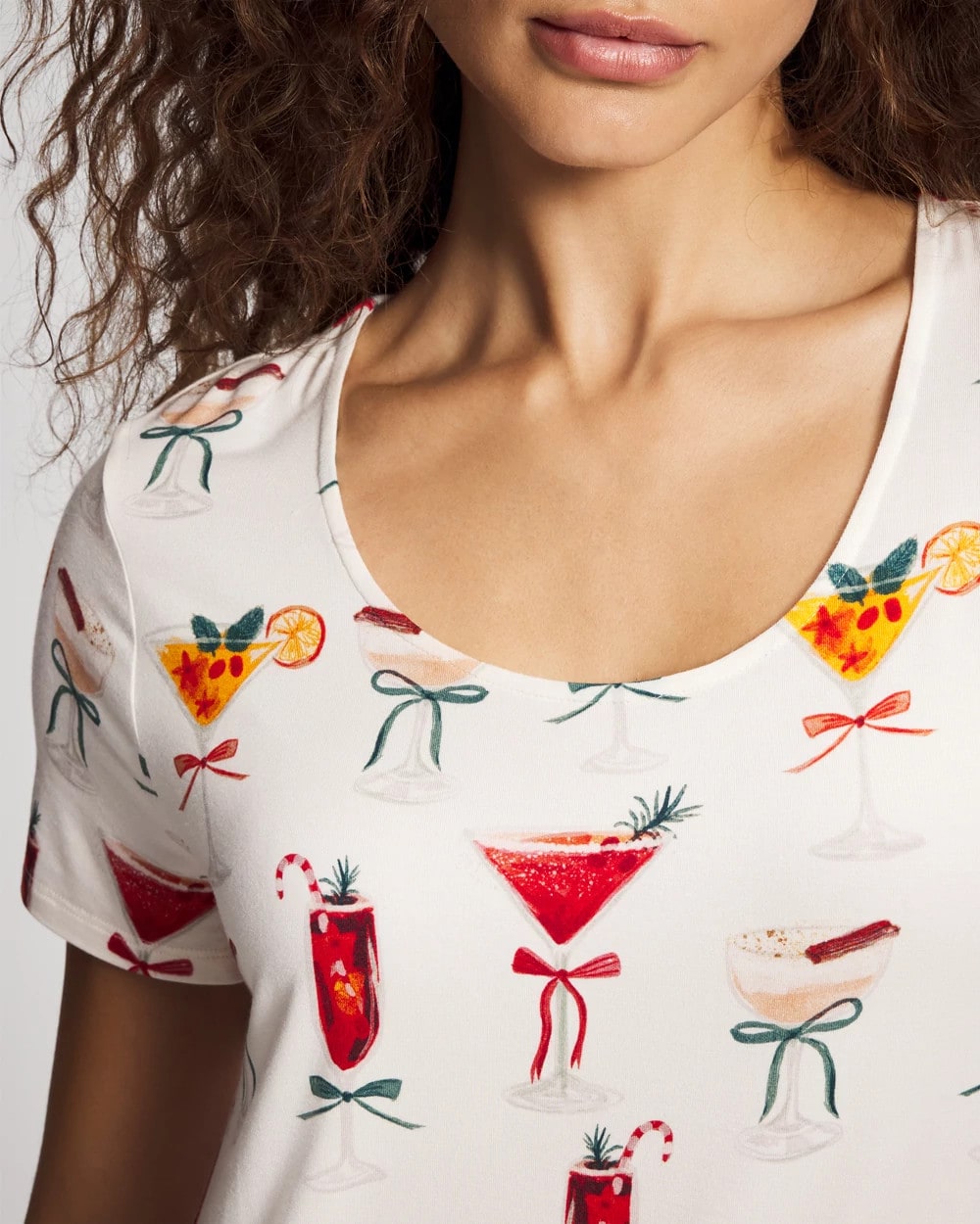 MERRY MIXES CHAMP - Short Sleeve Scoop Neck Sleepshirt