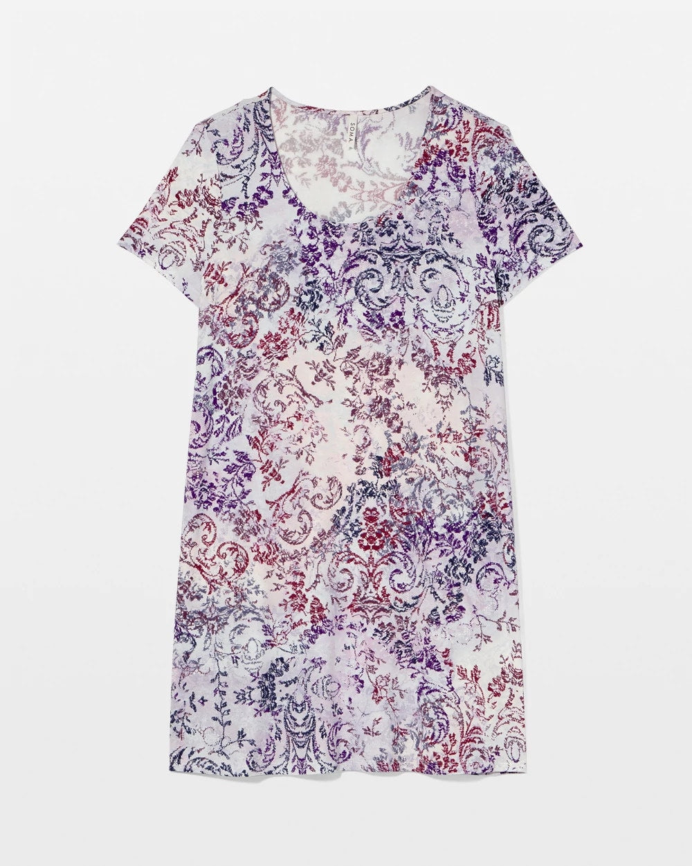 LACE HARMONY LILAC - Short Sleeve Scoop Neck Sleepshirt