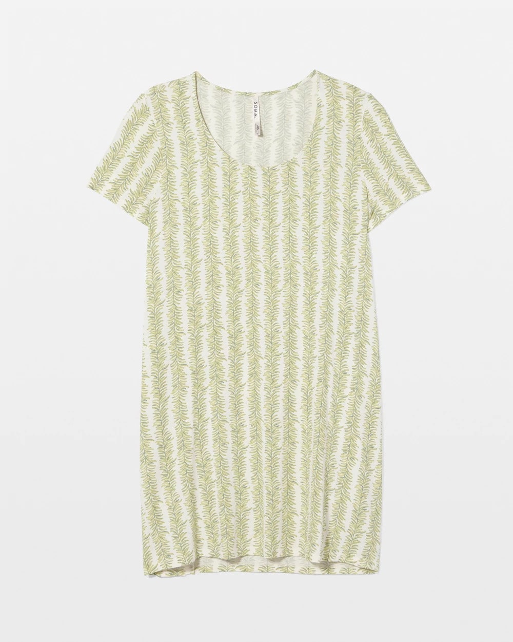 CHILL STRIPE CHAMPAGNE - Short Sleeve Scoop Neck Sleepshirt