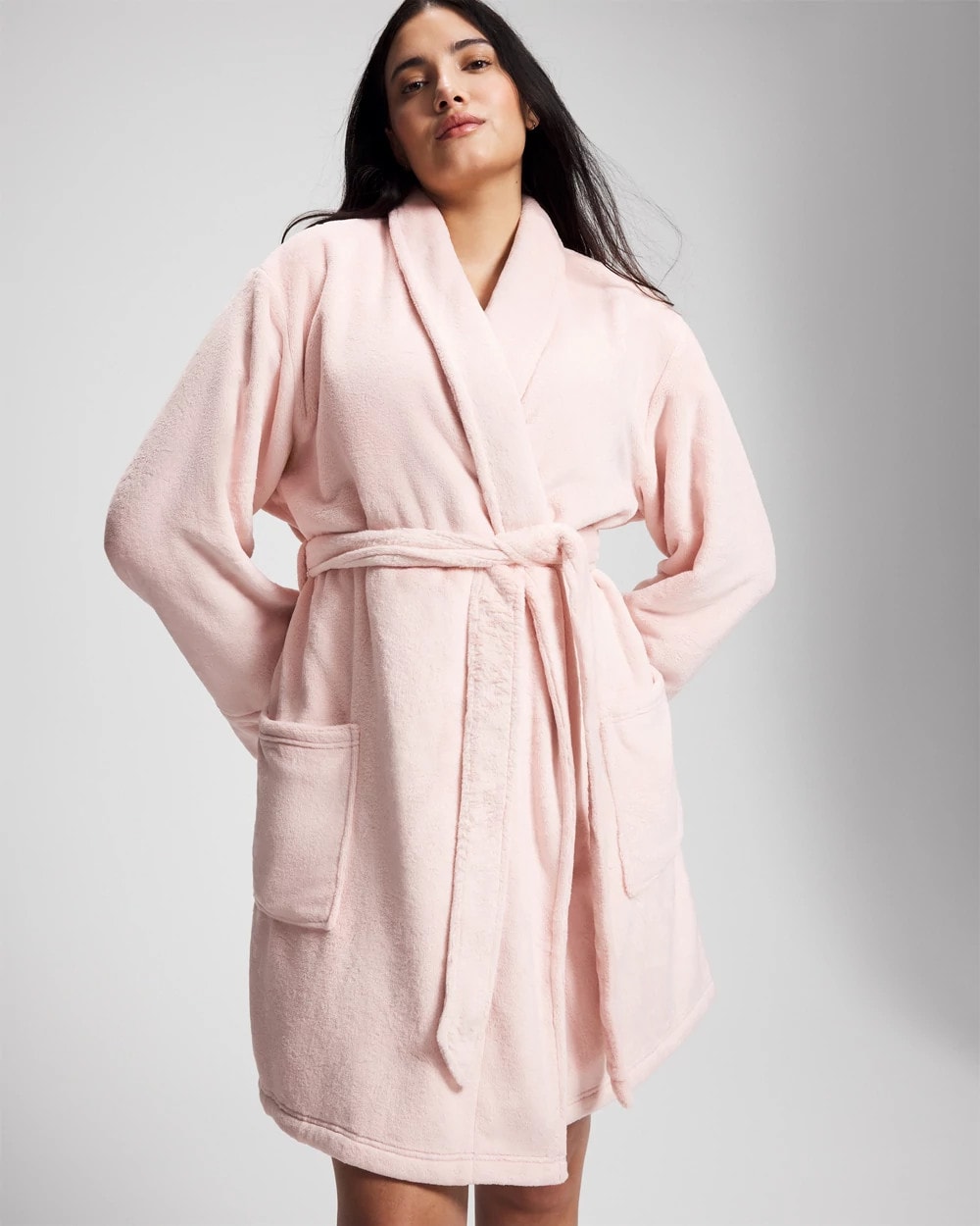 PRETTY PINK - Plush Short Robe