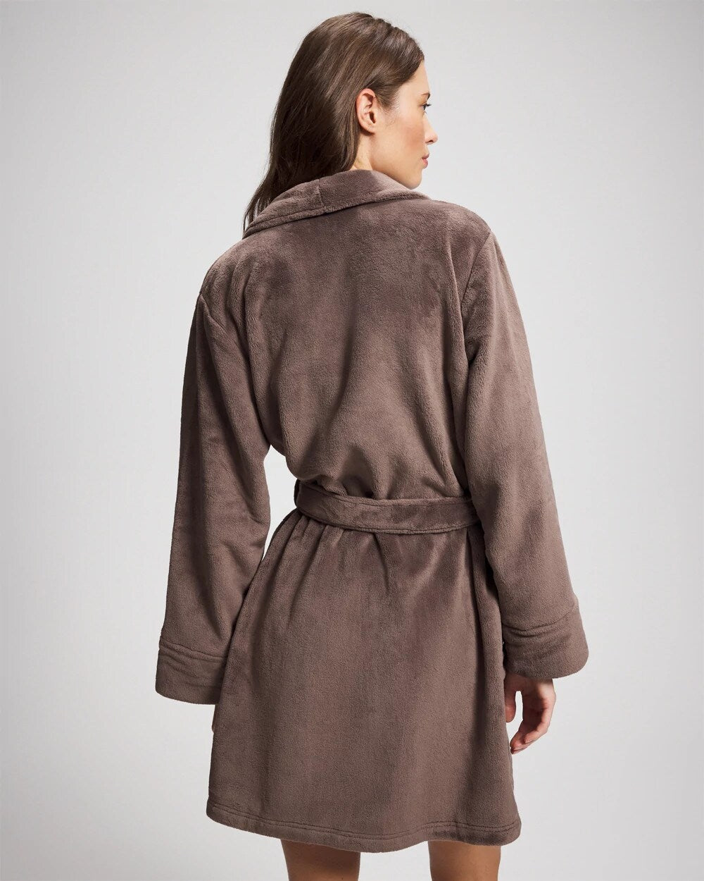 DARK TAUPE - Plush Short Robe