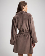 DARK TAUPE - Plush Short Robe
