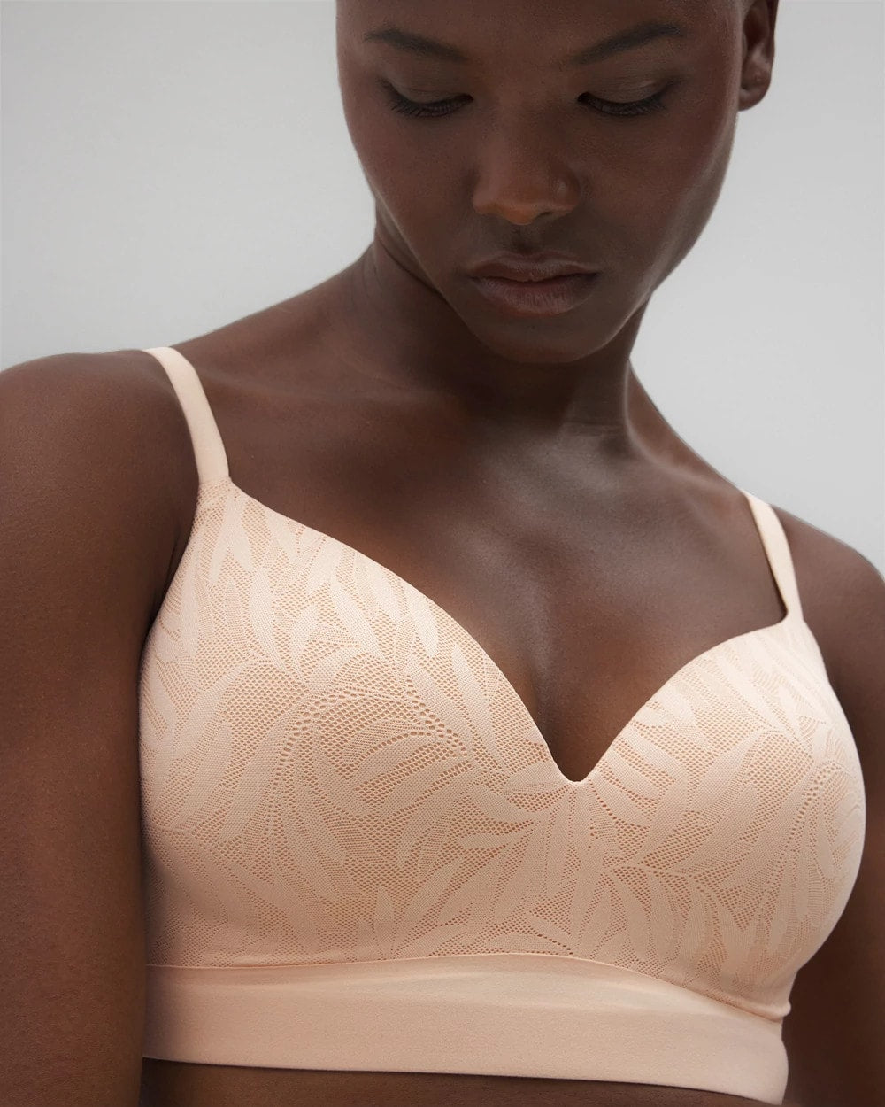 PEACH PARFAIT - Wireless Bra with Lace
