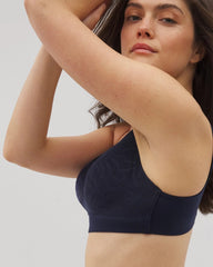 NIGHTFALL NAVY - Wireless Bra with Lace