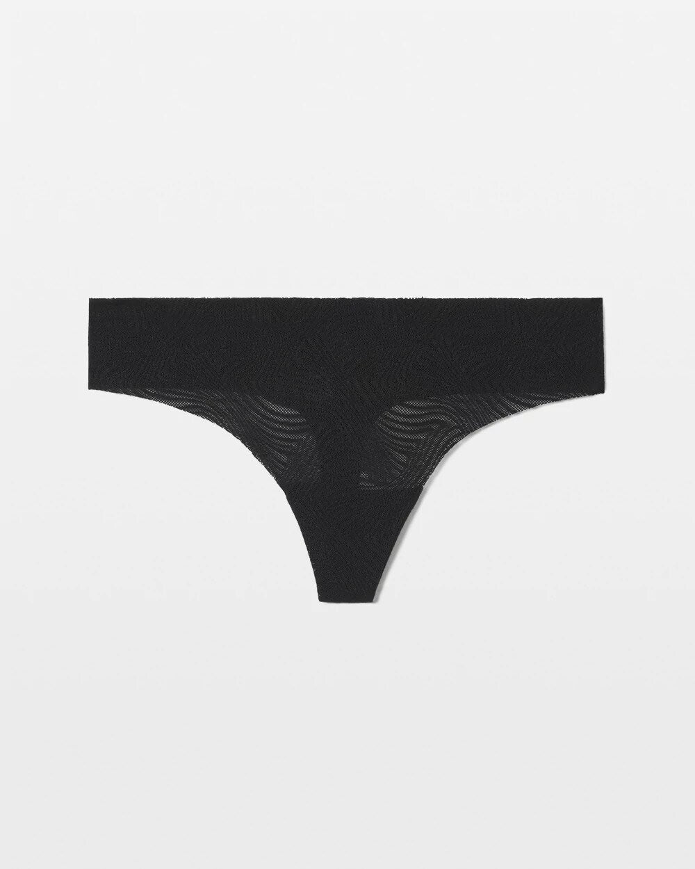 BLACK - Thong Panty with Lace