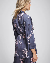 FLORAL DREAMS GRAY - Short Robe
