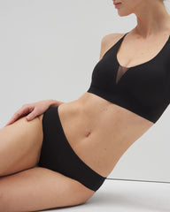 BLACK - Mesh Back Bikini Panty