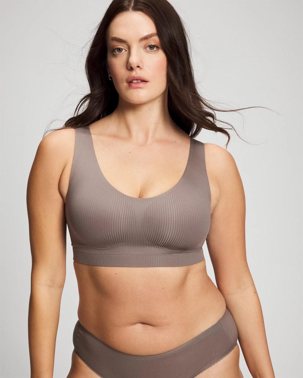 DARK TAUPE - Rib Bralette