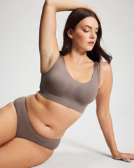 DARK TAUPE - Rib Bralette