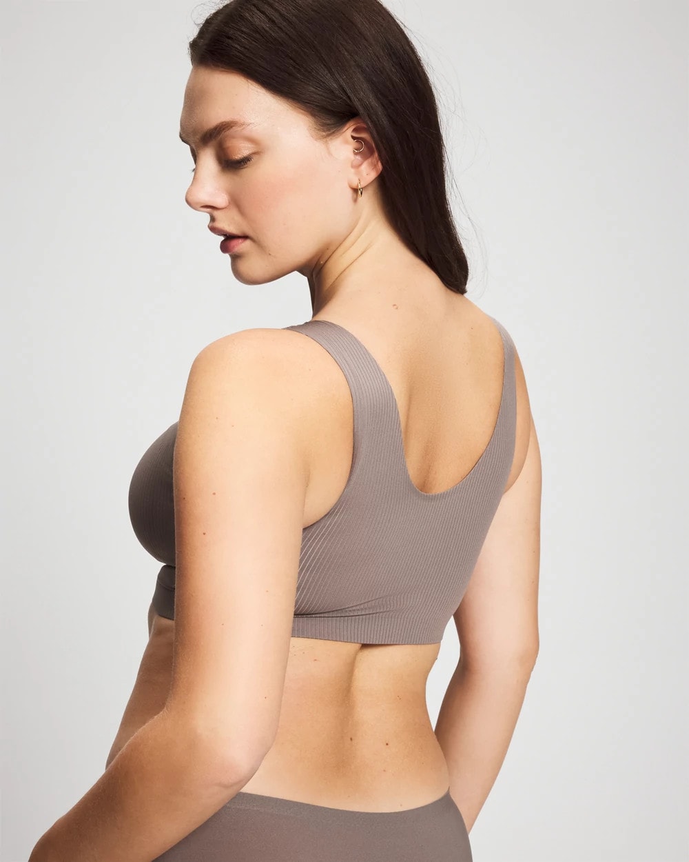 DARK TAUPE - Rib Bralette