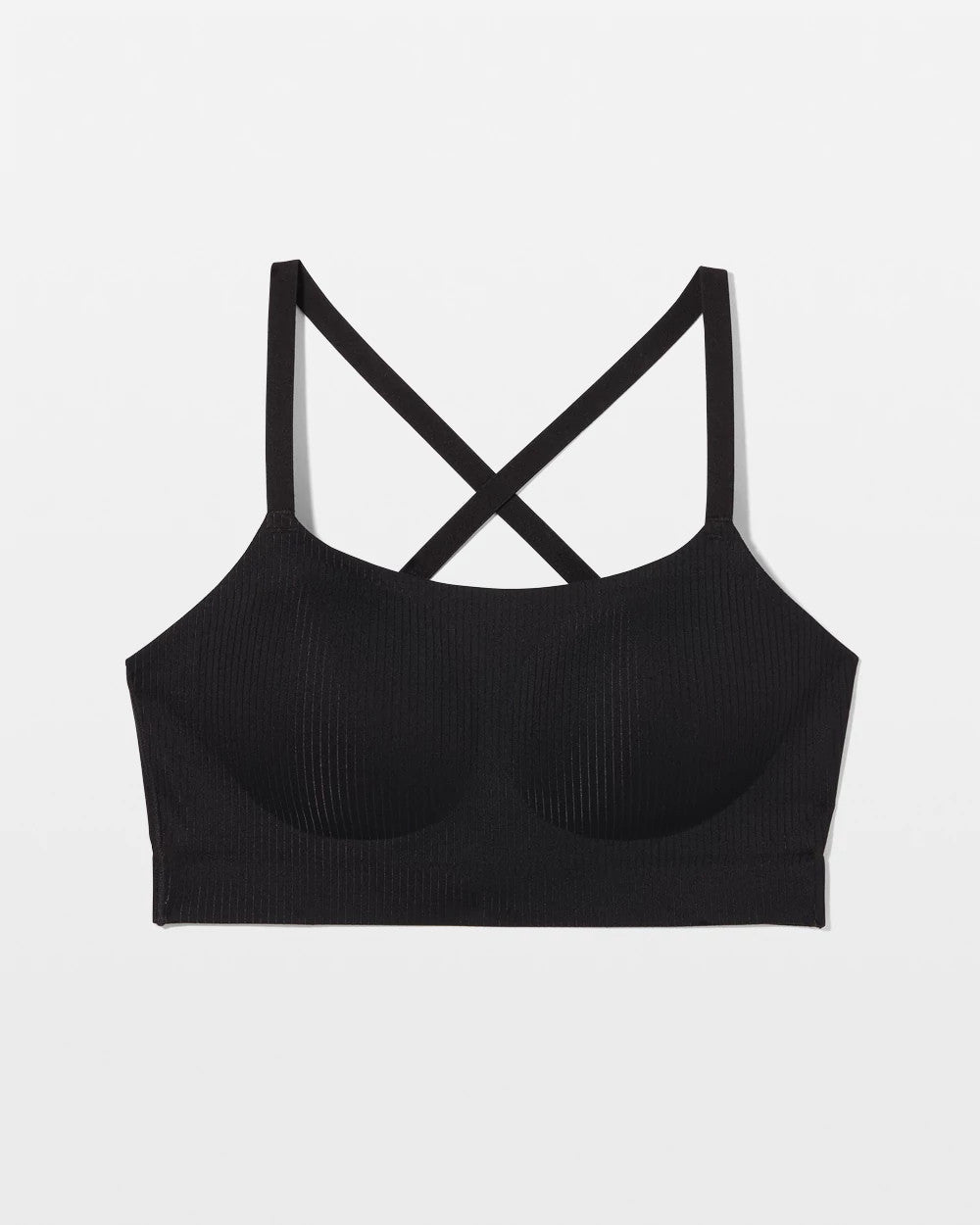 BLACK - Rib Adjustable Bralette