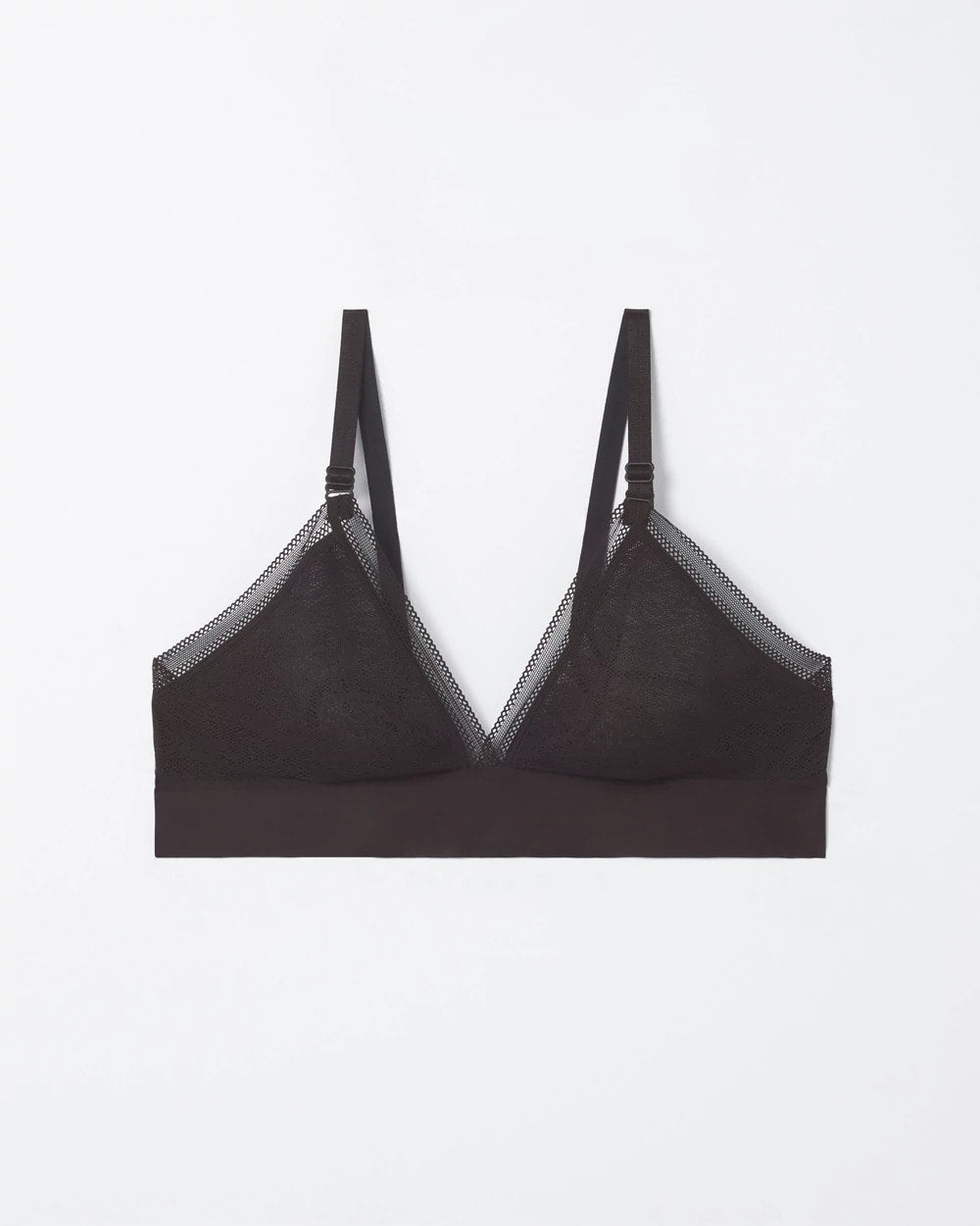 BLACK - Triangle Bralette with Lace