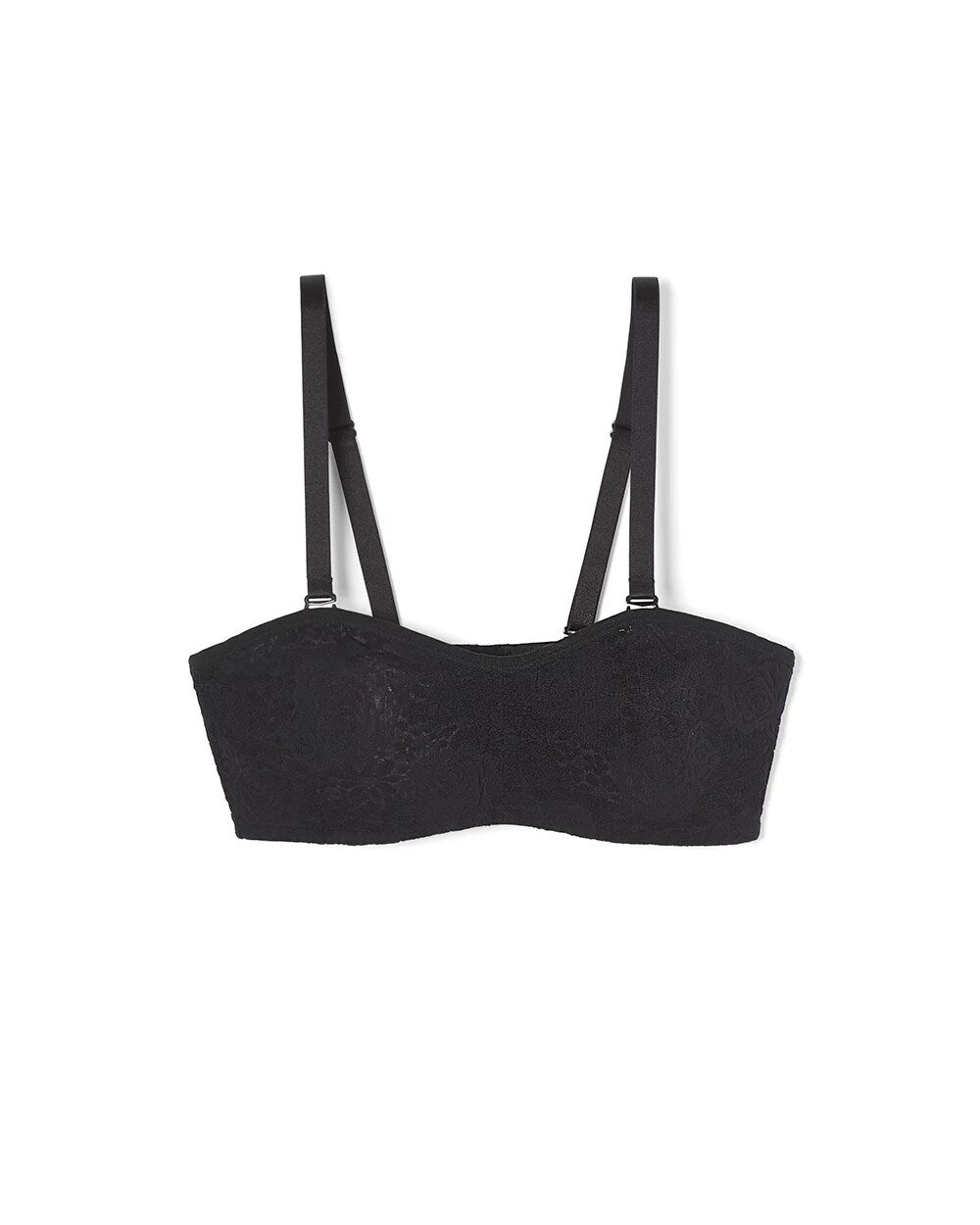 BLACK - Halo Lace Strapless Bra