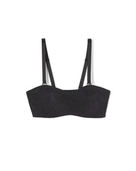 BLACK - Halo Lace Strapless Bra