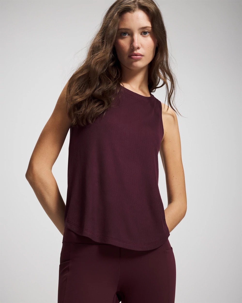 MERLOT - Rib Knit Tank